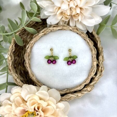 Kirsikka-korvakorut, kulta