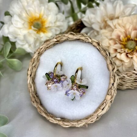 Emilia-korvakorut, laventeli-roosa, kulta