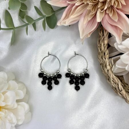Päivi-korvakorut, hopea-musta