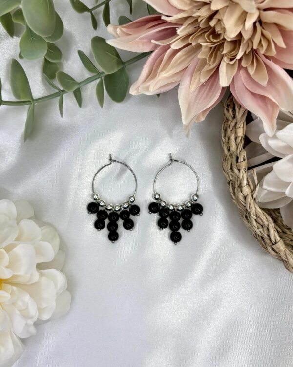 Päivi-korvakorut, hopea-musta