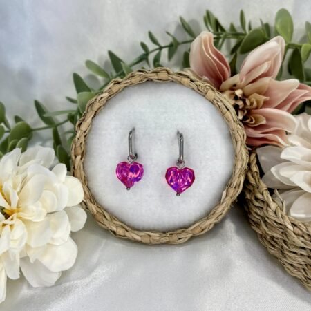 Valentine-korvakorut, hopea-pinkki