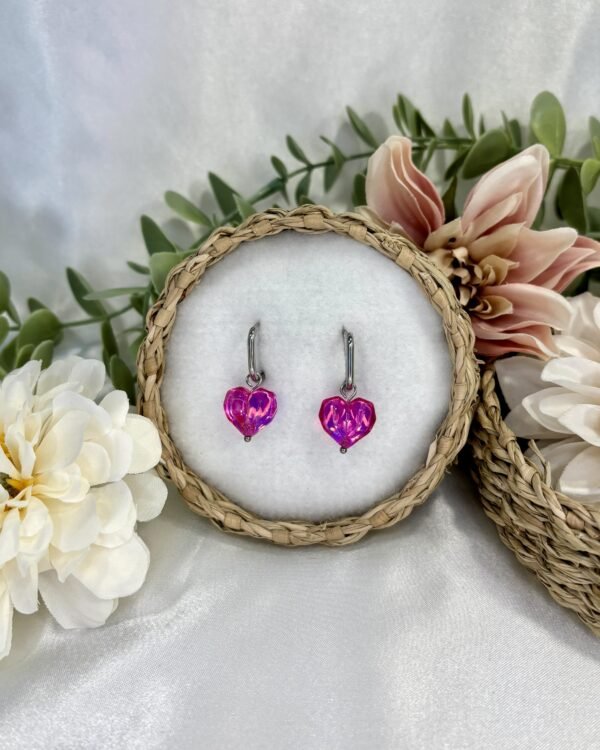 Valentine-korvakorut, hopea-pinkki