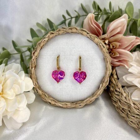 Valentine-korvakorut, kulta-pinkki