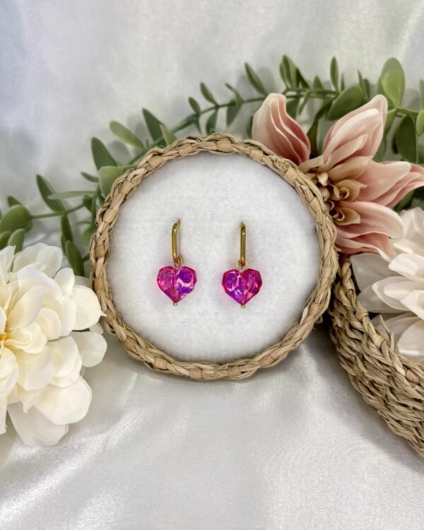 Valentine-korvakorut, kulta-pinkki