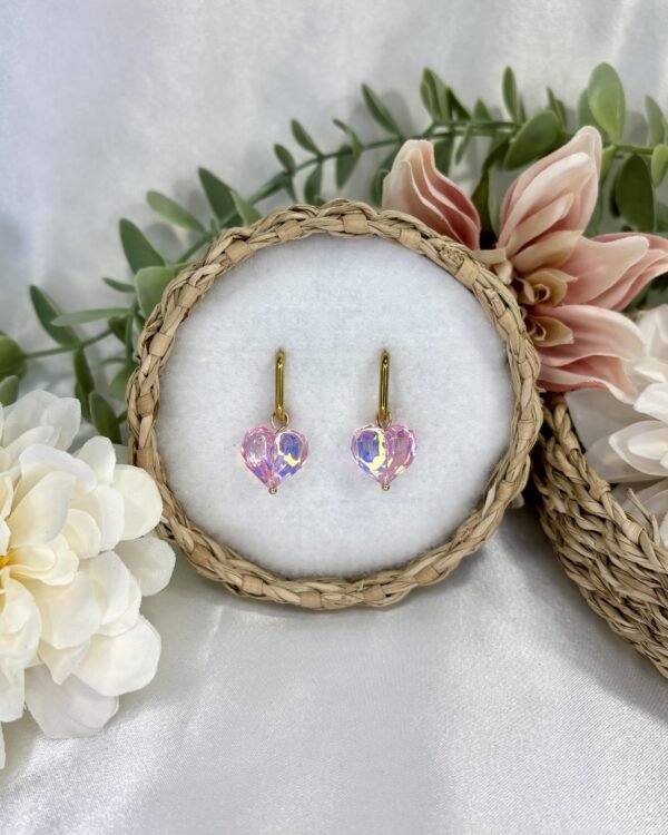 Valentine-korvakorut, kulta-vaaleanpunainen