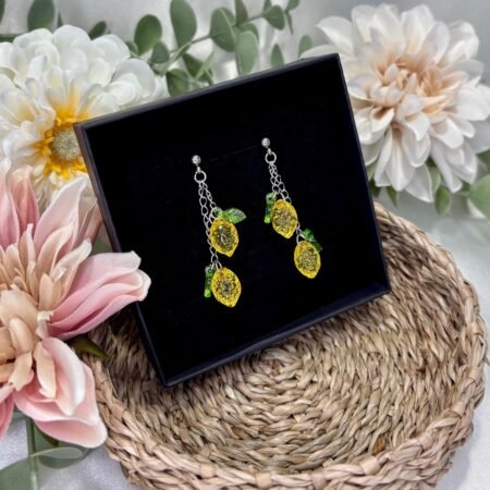 Limoncello-korvakorut, riippuva, hopea