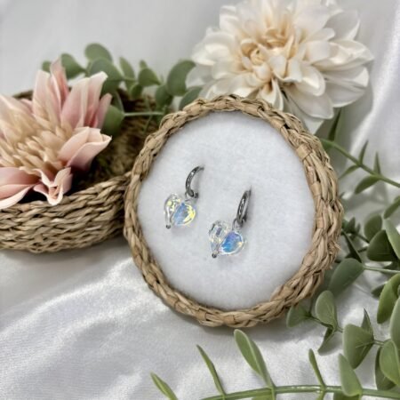 Valentine-korvakorut, hopea-kirkas