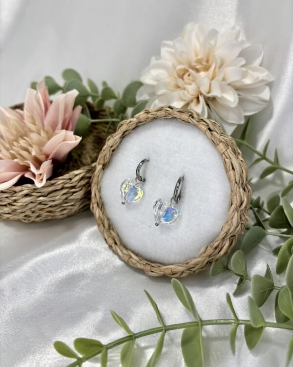 Valentine-korvakorut, hopea-kirkas