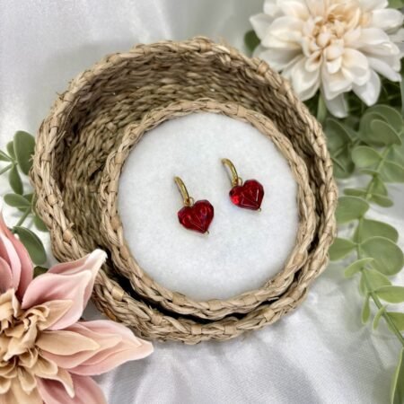 Valentine-korvakorut, kulta-punainen