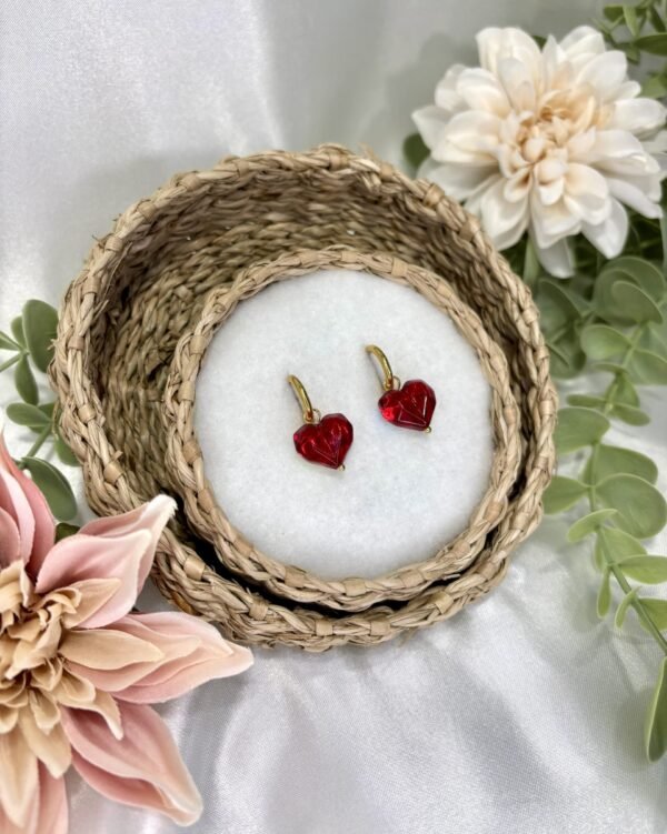 Valentine-korvakorut, kulta-punainen